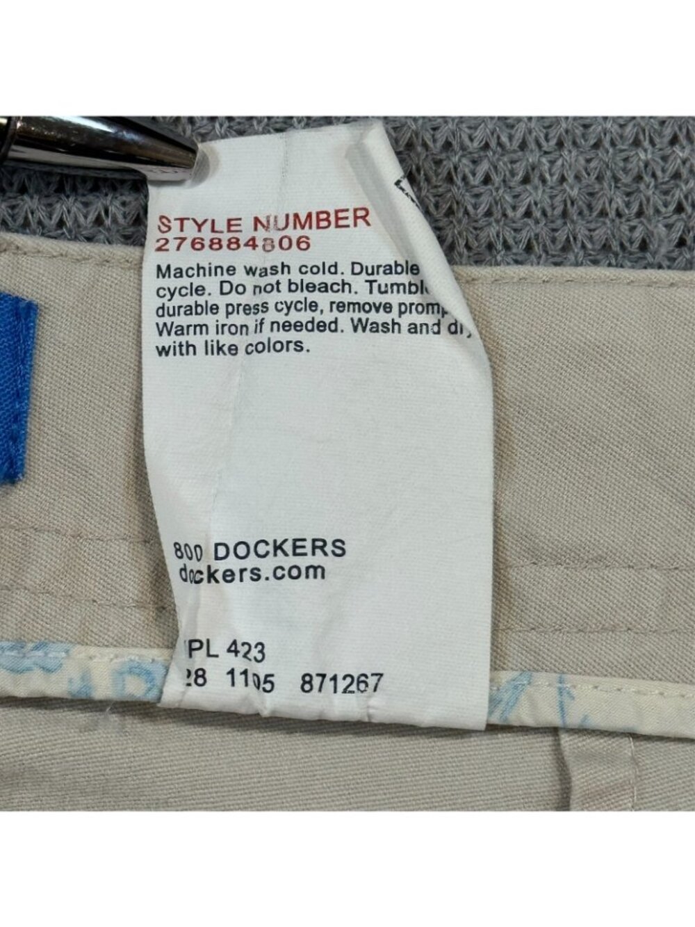 Dockers Capri Pants Women Size 18W Light Khaki High Rise Flat Front Stretch - Picture 13 of 14